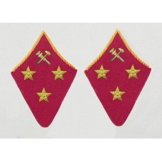 Петлицы командный состава, ХИМИЧЕСКИЕ ВОЙСКА, Генерал-лейтенант, обр. 1940 г.